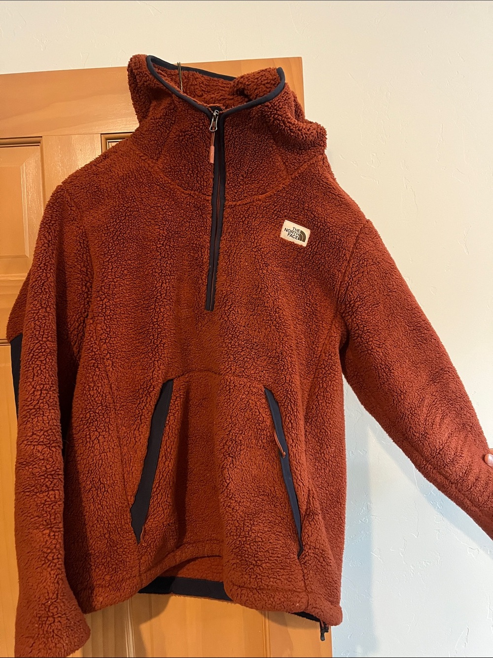 The North Face Burnt Orange Sherpa Half-Zip Pullover